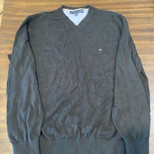 Men’s Black Large Tommy Hilfiger v-neck sweater